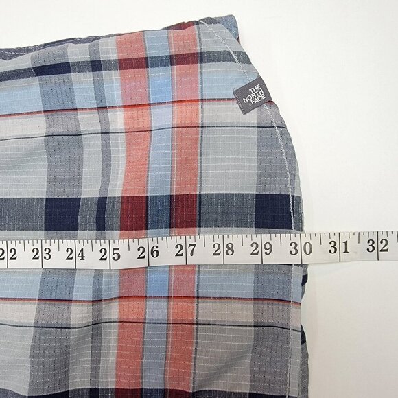 The North Face Long Sleeve Buttonwood Plaid Shirt Mens Size Large Blue Orange - Picture 9 of 14